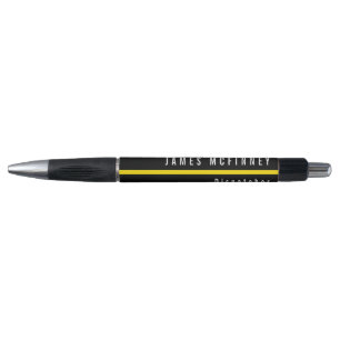 Dispatcher Thin Yellow Line Monogramed Pen