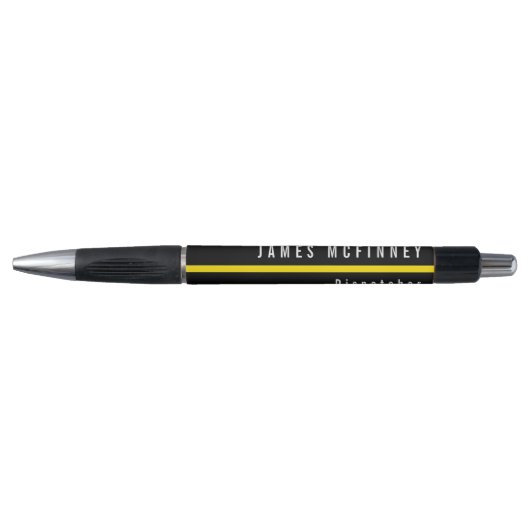 Dispatcher Thin Yellow Line Monogramed Pen (Voorkant)