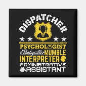 Dispatcher Unofficial Roles Funny 911 Dispatch Magneet (Voorkant)