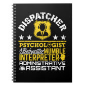 Dispatcher Unofficial Roles Funny 911 Dispatch Notitieboek (Voorkant)