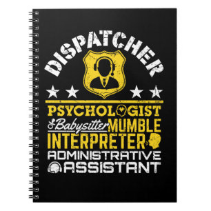 Dispatcher Unofficial Roles Funny 911 Dispatch Notitieboek