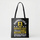 Dispatcher Unofficial Roles Funny 911 Dispatch Tote Bag (Voorkant)