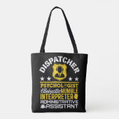 Dispatcher Unofficial Roles Funny 911 Dispatch Tote Bag (Achterkant)