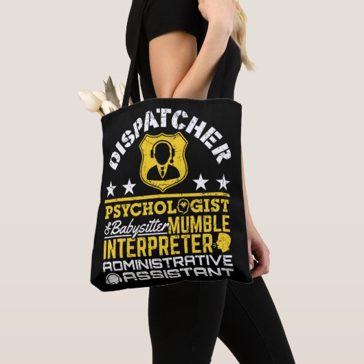 Dispatcher Unofficial Roles Funny 911 Dispatch Tote Bag (Dichtbij)
