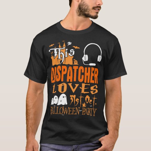 Dispatcher verliest 31 okt Halloween Party T-shirt (Voorkant)
