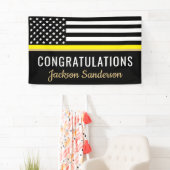 Dispatcher Yellow Line Gefeliciteerd pensionering Spandoek (Insitu)