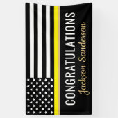 Dispatcher Yellow Line Gefeliciteerd pensionering Spandoek (Verticaal)