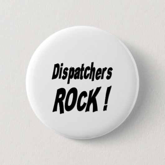Dispatchers Rock! Knoop Ronde Button 5,7 Cm (Voorkant)