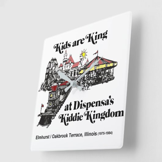 Dispensa's Kiddie Kingdom Pretpark, Oakbrook Vierkante Klok (Hoek)