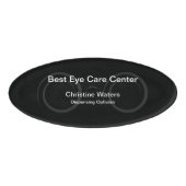 Dispensing opticien modern naambadge (Voorkant)