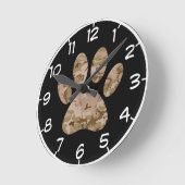 Dispergeercamo-dog met cijfers afdrukken ronde klok (Hoek)