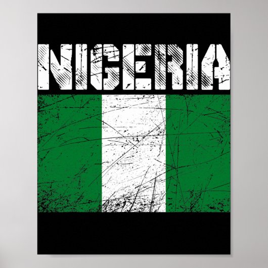 Dispergetisch Nigeria Vlag Mannen Vrouwen Kinderen Poster (Voorkant)