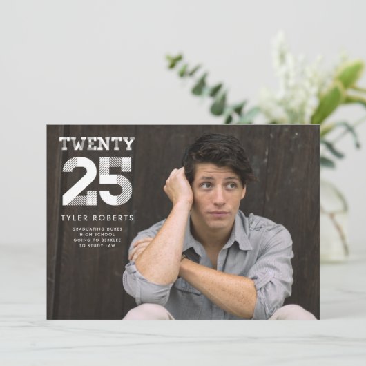 Display Afstuderen 2025 Fotoaankondiging Kaart (Staand voorkant)