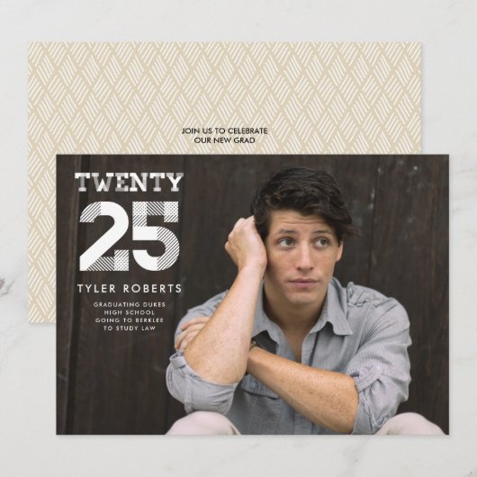 Display Afstuderen 2025 Fotoaankondiging Kaart (Voorkant / Achterkant)