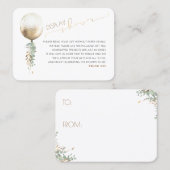 Display Baby shower - Gouden ballon groen Garland Visitekaartje (Voorkant / Achterkant)