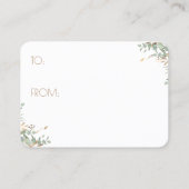 Display Baby shower - Gouden ballon groen Garland Visitekaartje (Achterkant)