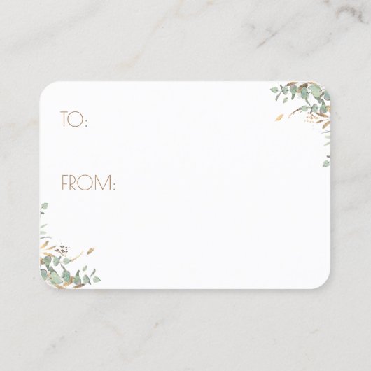 Display Baby shower - Gouden ballon groen Garland Visitekaartje (Achterkant)