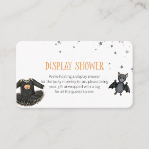 Display Baby Shower Halloween Informatiekaartje