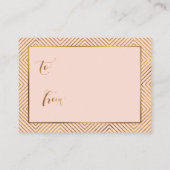 Display Bruiloft Hartjes Gouden Script Cadeaubijsl Informatiekaartje (Achterkant)