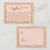 Display Bruiloft Hartjes Gouden Script Cadeaubijsl Informatiekaartje (Voorkant / Achterkant)