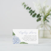 Display Bruiloft, Script, Blauwe Hortensia Informatiekaartje (Staand voorkant)