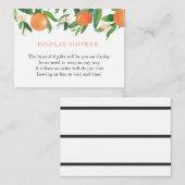 Display Douche Aanvraag Bijpassende uitnodiging Informatiekaartje (Voorkant / Achterkant)