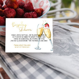 Display Douche Aardbeien en Champagne Informatiekaartje