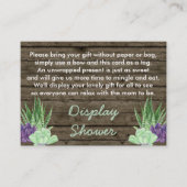 Display Douche Gedicht Gift Label Rustieke Succule Informatiekaartje (Voorkant)