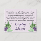 Display Douche Gedicht Gift Label Waterverf Succul Informatiekaartje (Voorkant)