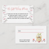 Display Douche Geen Gift Wrap Gedicht Houtland Her Informatiekaartje (Voorkant / Achterkant)