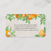 Display Douche Geen Wrap Gedicht Citrus Sinaasappe Informatiekaartje (Voorkant)