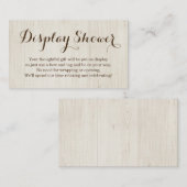 Display Douche Insert voor Uitnodiging - Rustiek Informatiekaartje (Voorkant / Achterkant)
