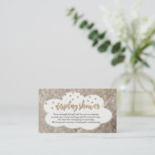 Display Douche Insert voor Uitnodiging - Rustiek Informatiekaartje (Staand voorkant)