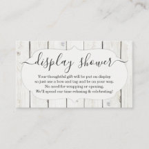 Display Douche Insert voor Uitnodiging - Rustiek