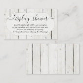 Display Douche Insert voor Uitnodiging - Rustiek Informatiekaartje (Voorkant / Achterkant)