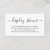 Display douche invoegen voor uitnodiging - Eenvoud Informatiekaartje (Voorkant)