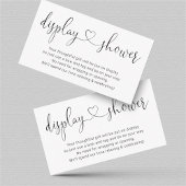 Display douche invoegen voor uitnodiging - Eenvoud Informatiekaartje