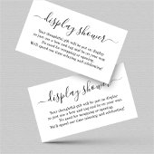 Display douche invoegen voor uitnodiging - Eenvoud Informatiekaartje