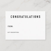 Display Douche Inzetstuk & Gift Label | Klein Informatiekaartje (Achterkant)