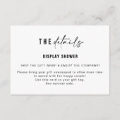 Display Douche Inzetstuk & Gift Label | Middelgroo Informatiekaartje (Voorkant)