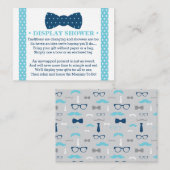 Display Douche Kaart, klein Man, Bow Stropdas Informatiekaartje (Voorkant / Achterkant)