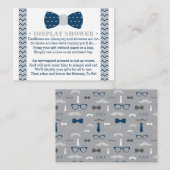 Display Douche Kaart, klein Man, Bow Stropdas Informatiekaartje (Voorkant / Achterkant)