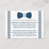 Display Douche Kaart, klein Man, Bow Stropdas Informatiekaartje (Voorkant)