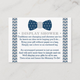 Display Douche Kaart, klein Man, Bow Stropdas Informatiekaartje