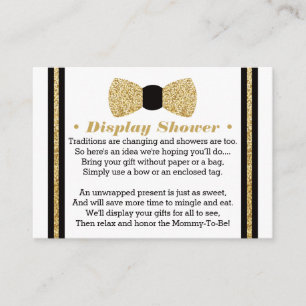 Display Douche Kaart, klein Man, Bow Stropdas Informatiekaartje