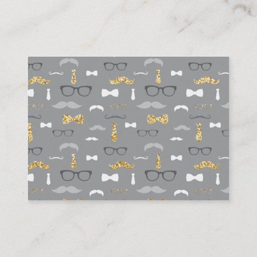 Display Douche Kaart, klein Man, Bow Stropdas Informatiekaartje (Achterkant)