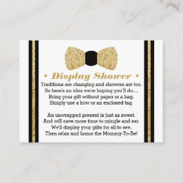 Display Douche Kaart, klein Man, Bow Stropdas Informatiekaartje