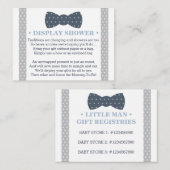 Display Douche Kaart, Registry Kaart, Little Man Informatiekaartje (Voorkant / Achterkant)