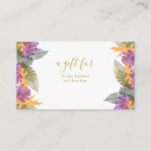 Display Douche Oktober bladeren kleurrijk geblader Informatiekaartje (Achterkant)