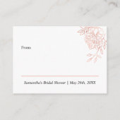 Display Douche Roos Goud Botanisch Wit Informatiekaartje (Achterkant)